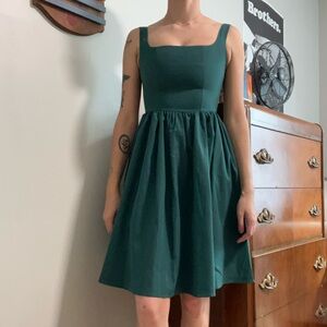 Green A-line Dress